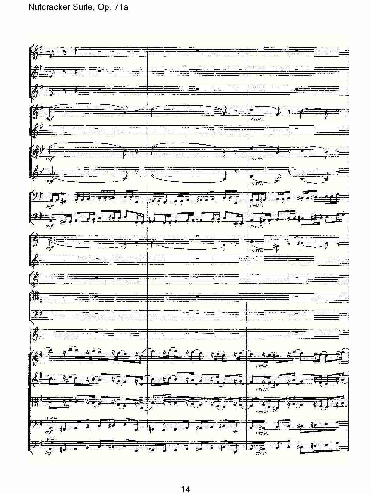 Nutcracker Suite, Op.71a   胡桃铗套曲，Op.71a第二乐章（三）总谱（图4）