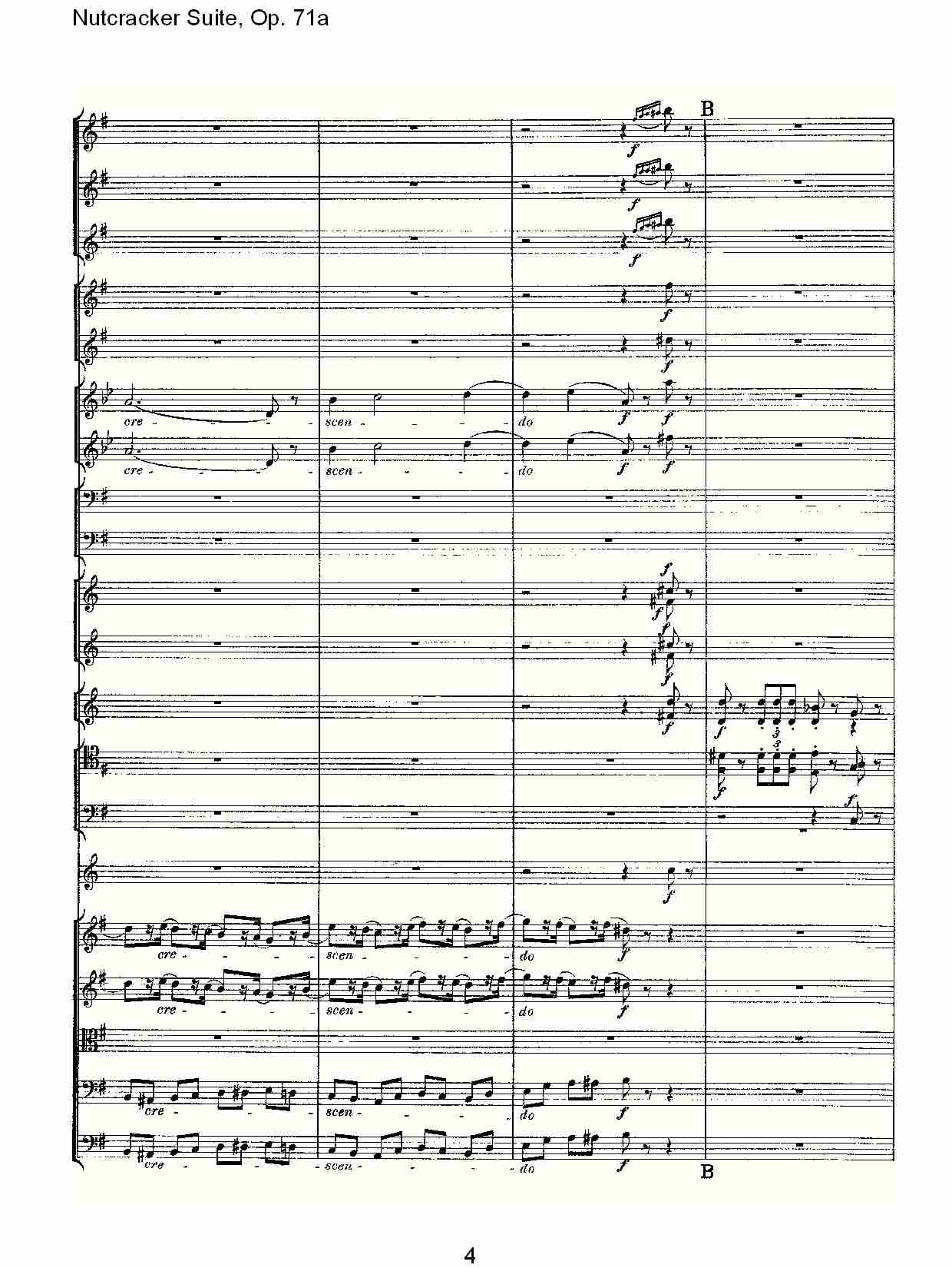 Nutcracker Suite, Op.71a   胡桃铗套曲，Op.71a第二乐章（一）总谱（图4）