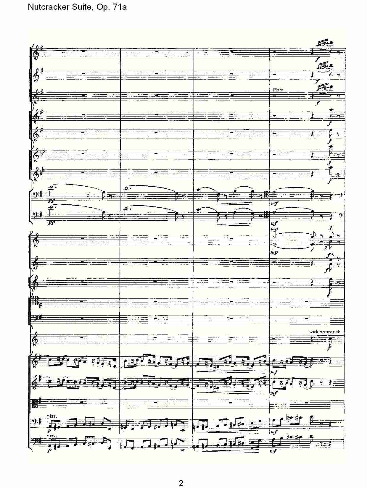 Nutcracker Suite, Op.71a   胡桃铗套曲，Op.71a第二乐章（一）总谱（图2）