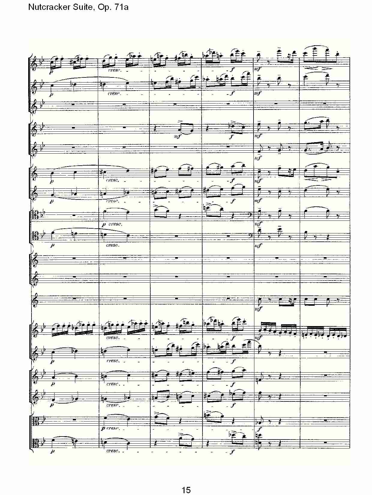 Nutcracker Suite, Op.71a   胡桃铗套曲，Op.71a第一乐章（三）总谱（图5）