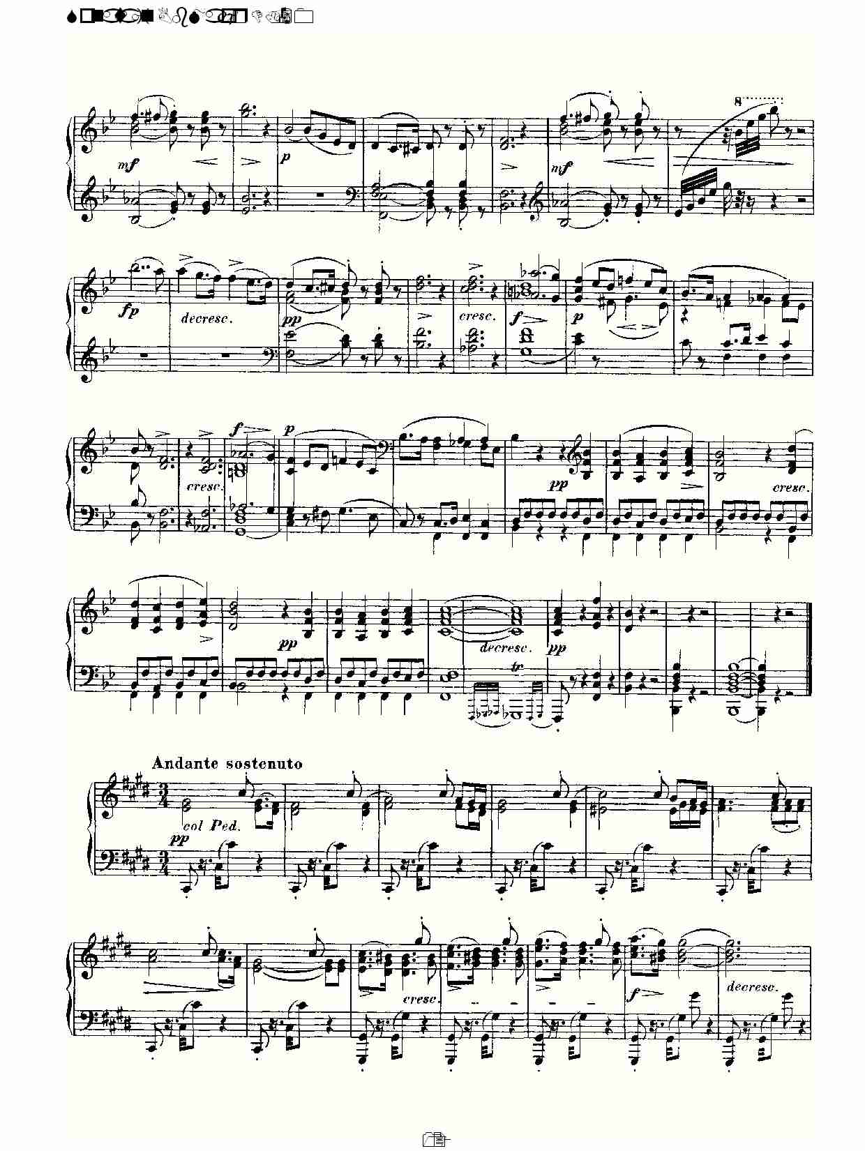 Sonata in Bb Major D.960  Bb大调奏鸣曲D.960（三）总谱（图2）