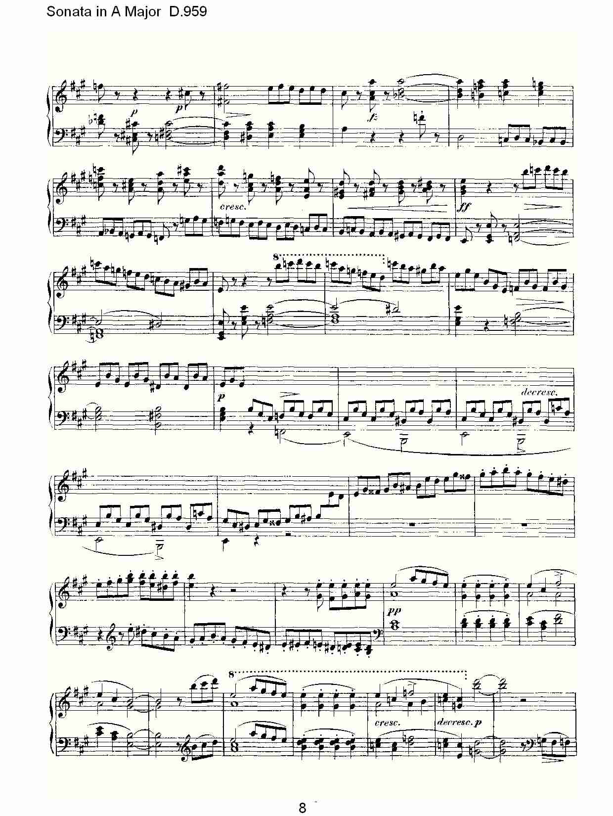 Sonata in A Major D.959  A大调奏鸣曲D.959（二）总谱（图3）