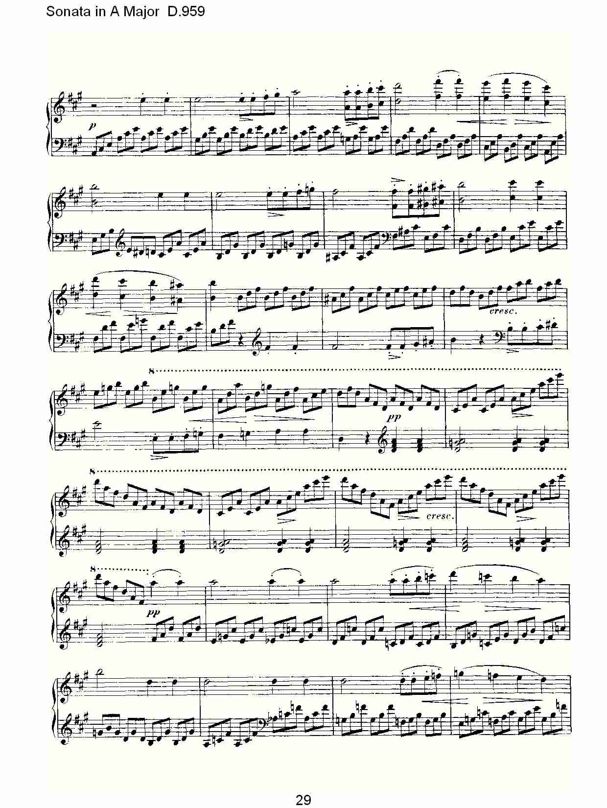 Sonata in A Major D.959  A大调奏鸣曲D.959（六）总谱（图4）