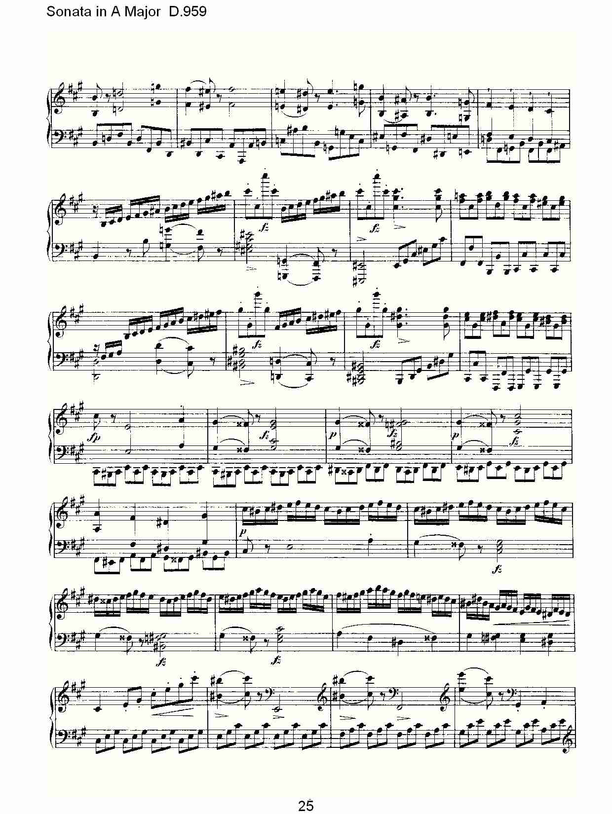 Sonata in A Major D.959  A大调奏鸣曲D.959（五）总谱（图5）