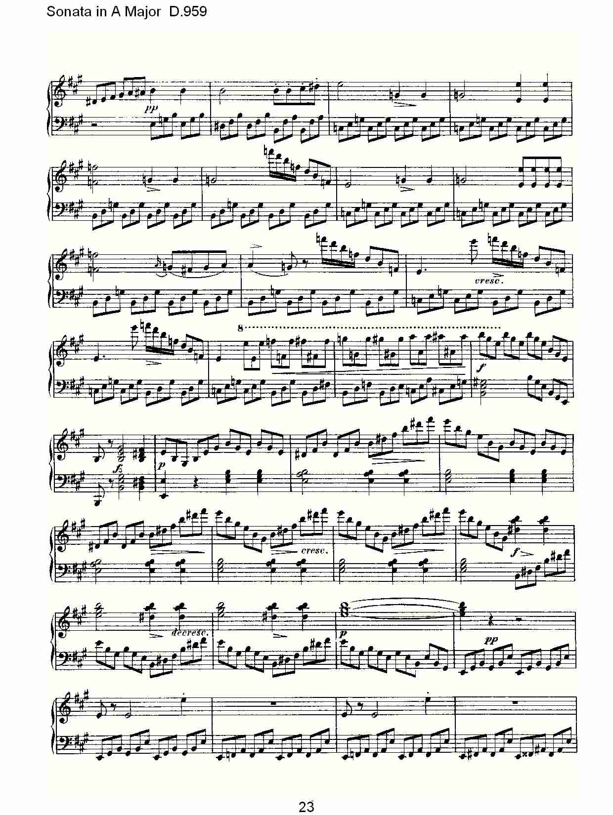 Sonata in A Major D.959  A大调奏鸣曲D.959（五）总谱（图3）