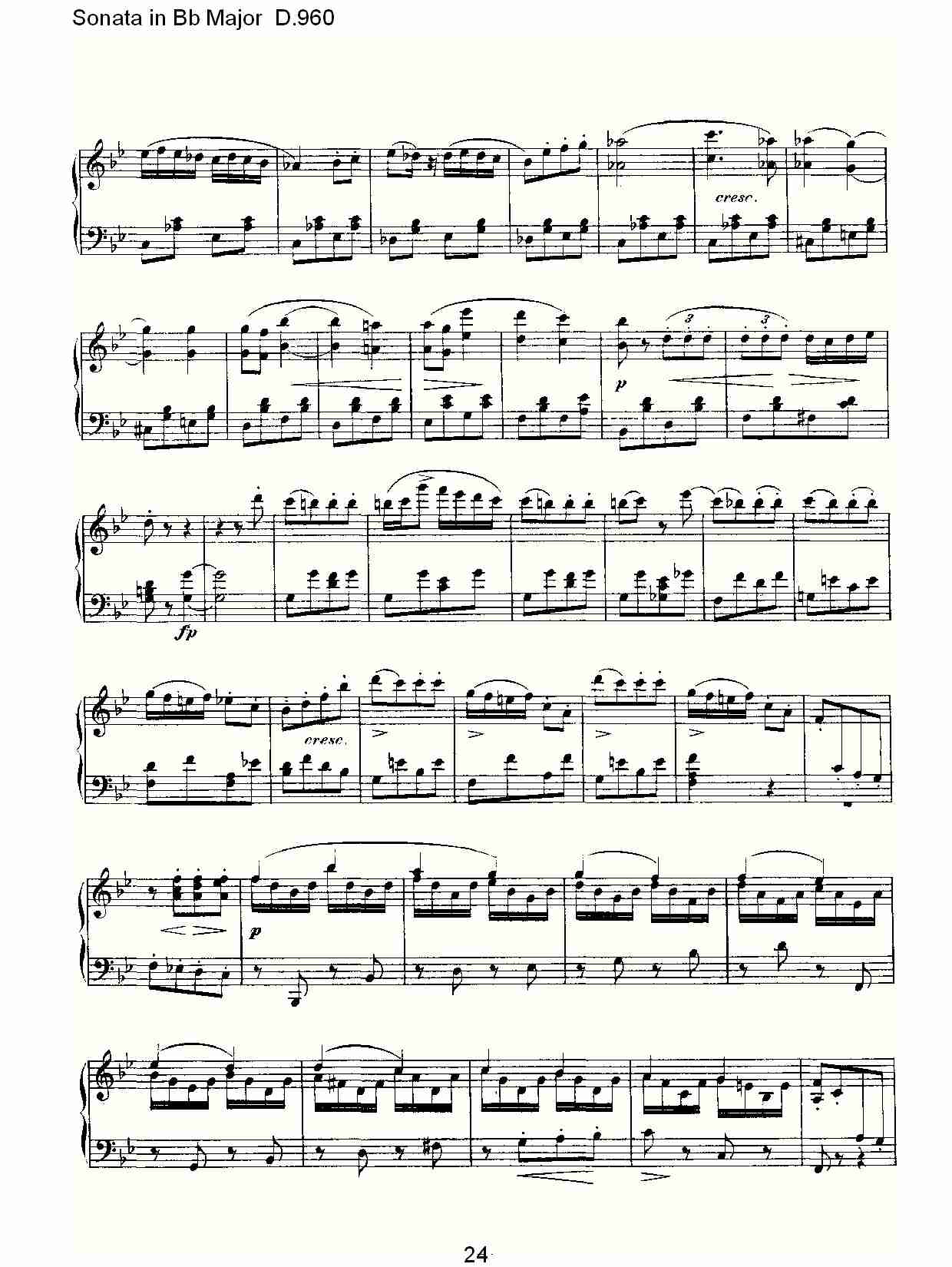Sonata in Bb Major D.960  Bb大调奏鸣曲D.960（五）总谱（图4）