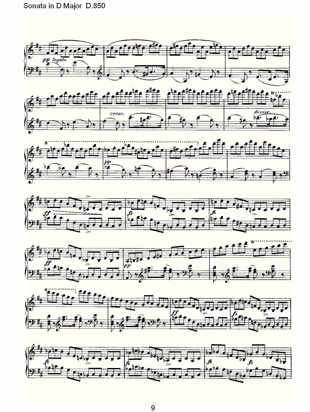 Sonata in D Major D.850   D大调奏鸣曲D.850（二）总谱（图4）
