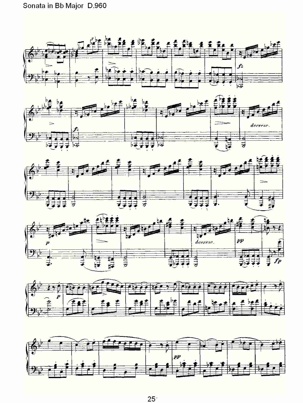 Sonata in Bb Major D.960  Bb大调奏鸣曲D.960（五）总谱（图5）