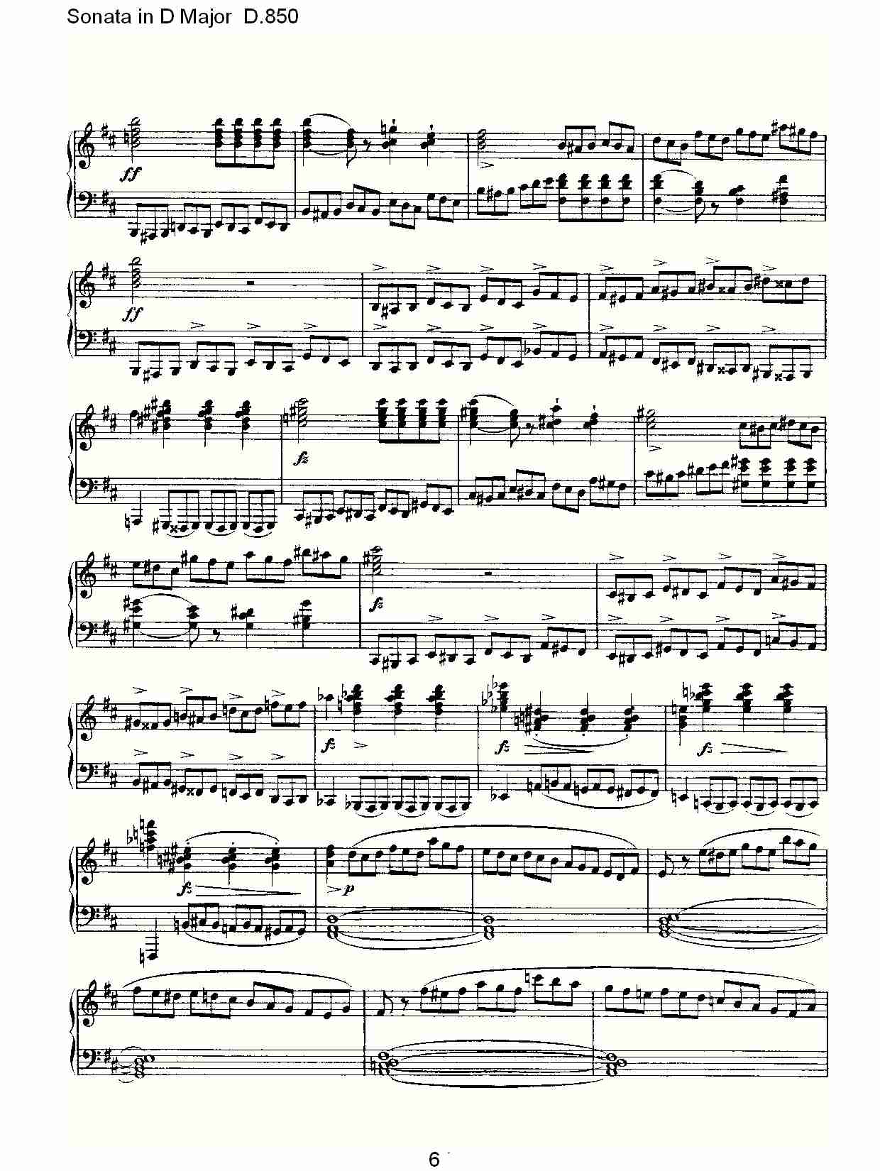 Sonata in D Major D.850   D大调奏鸣曲D.850（二）总谱（图1）