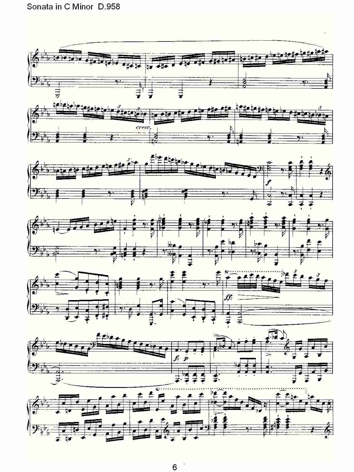 Sonata in C Minor D.958  C小调奏鸣曲D.958（二）总谱（图1）