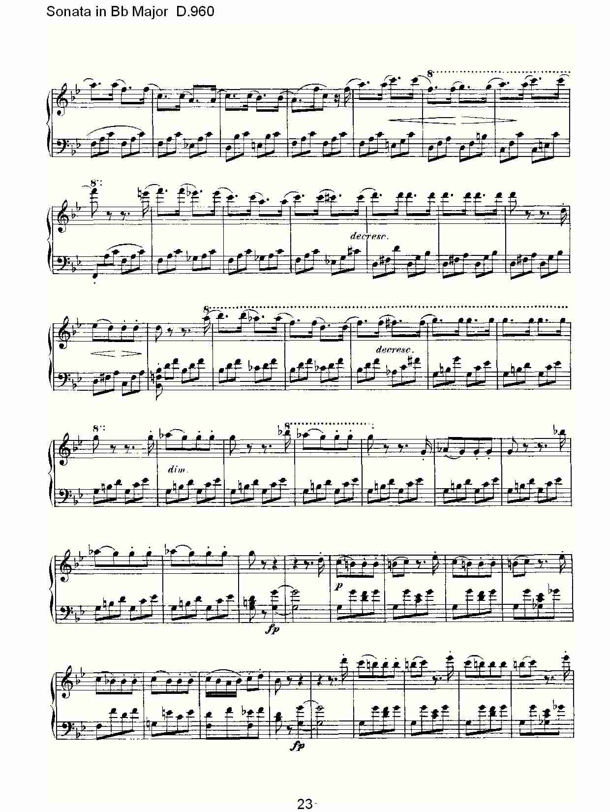 Sonata in Bb Major D.960  Bb大调奏鸣曲D.960（五）总谱（图3）