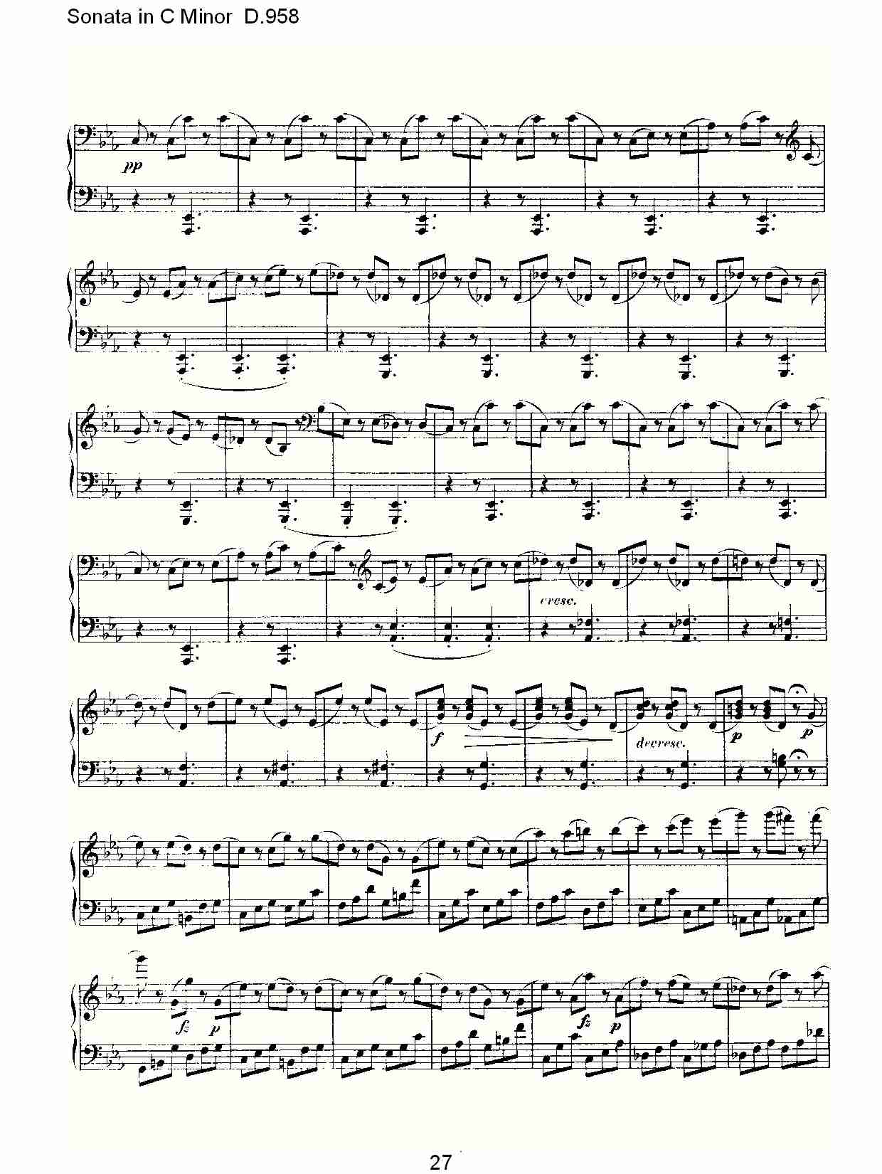Sonata in C Minor D.958  C小调奏鸣曲D.958（六）总谱（图2）