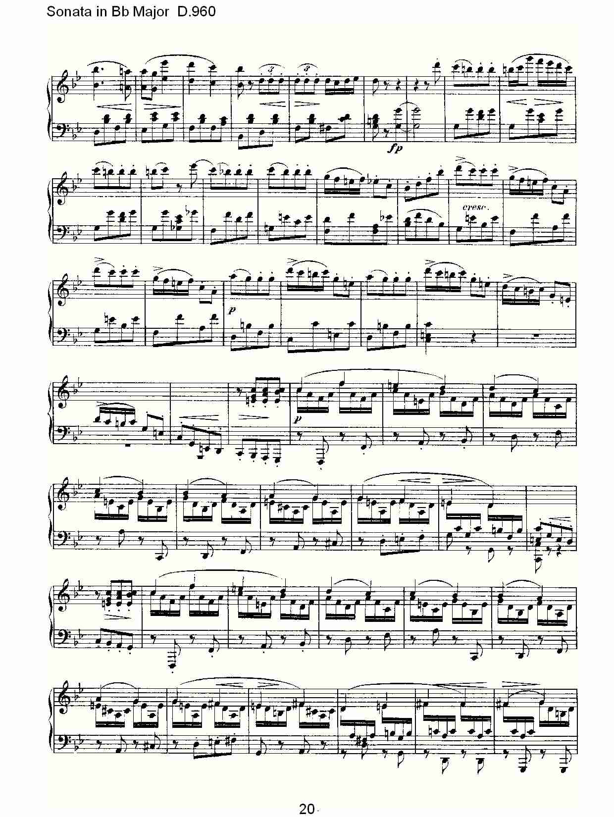 Sonata in Bb Major D.960  Bb大调奏鸣曲D.960（四）总谱（图5）