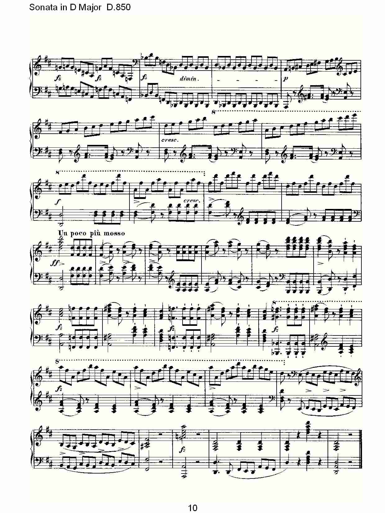 Sonata in D Major D.850   D大调奏鸣曲D.850（二）总谱（图5）