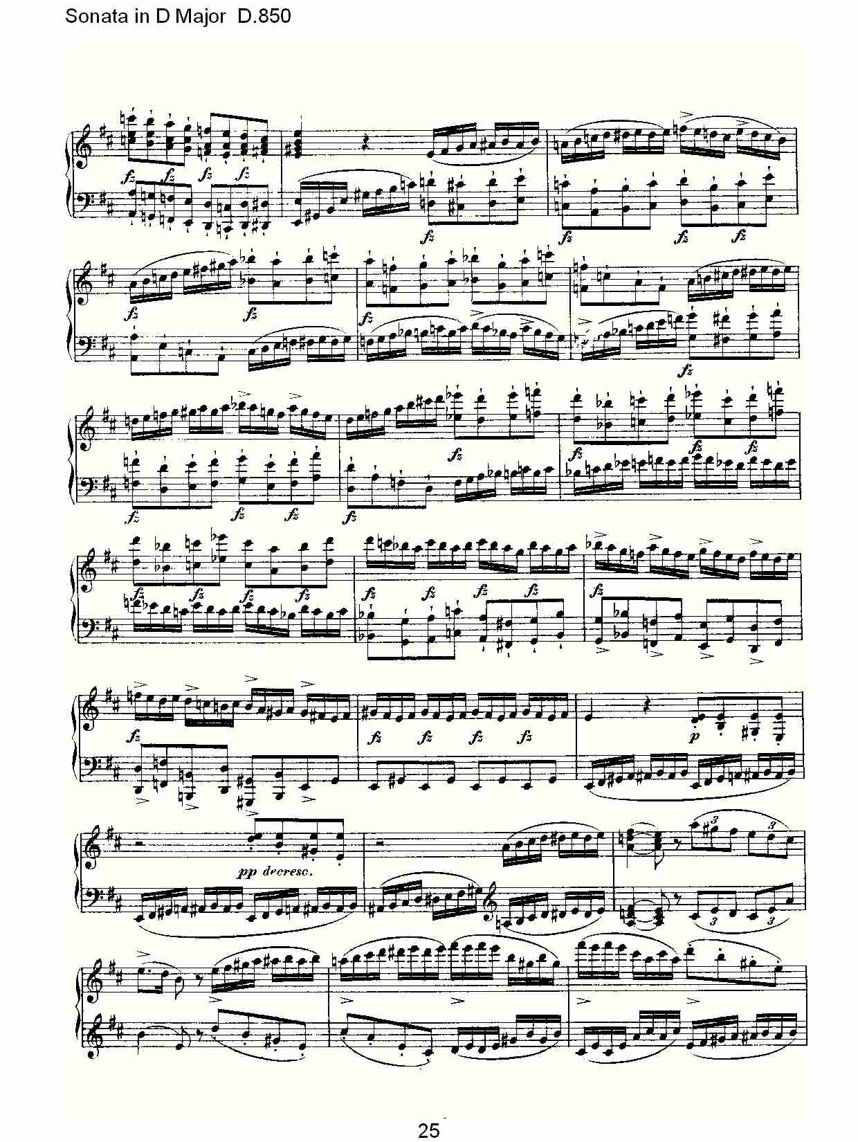 Sonata in D Major D.850   D大调奏鸣曲D.850（五）总谱（图5）