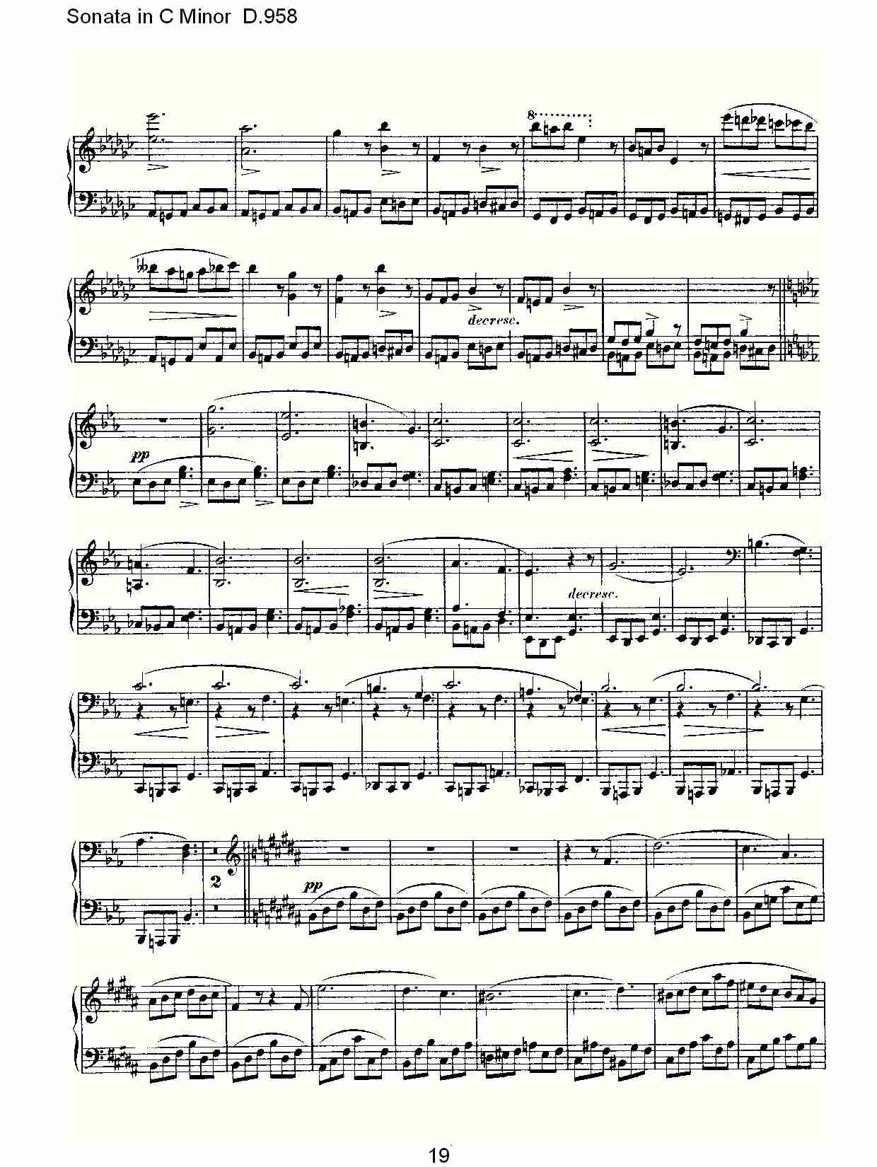 Sonata in C Minor D.958  C小调奏鸣曲D.958（四）总谱（图4）
