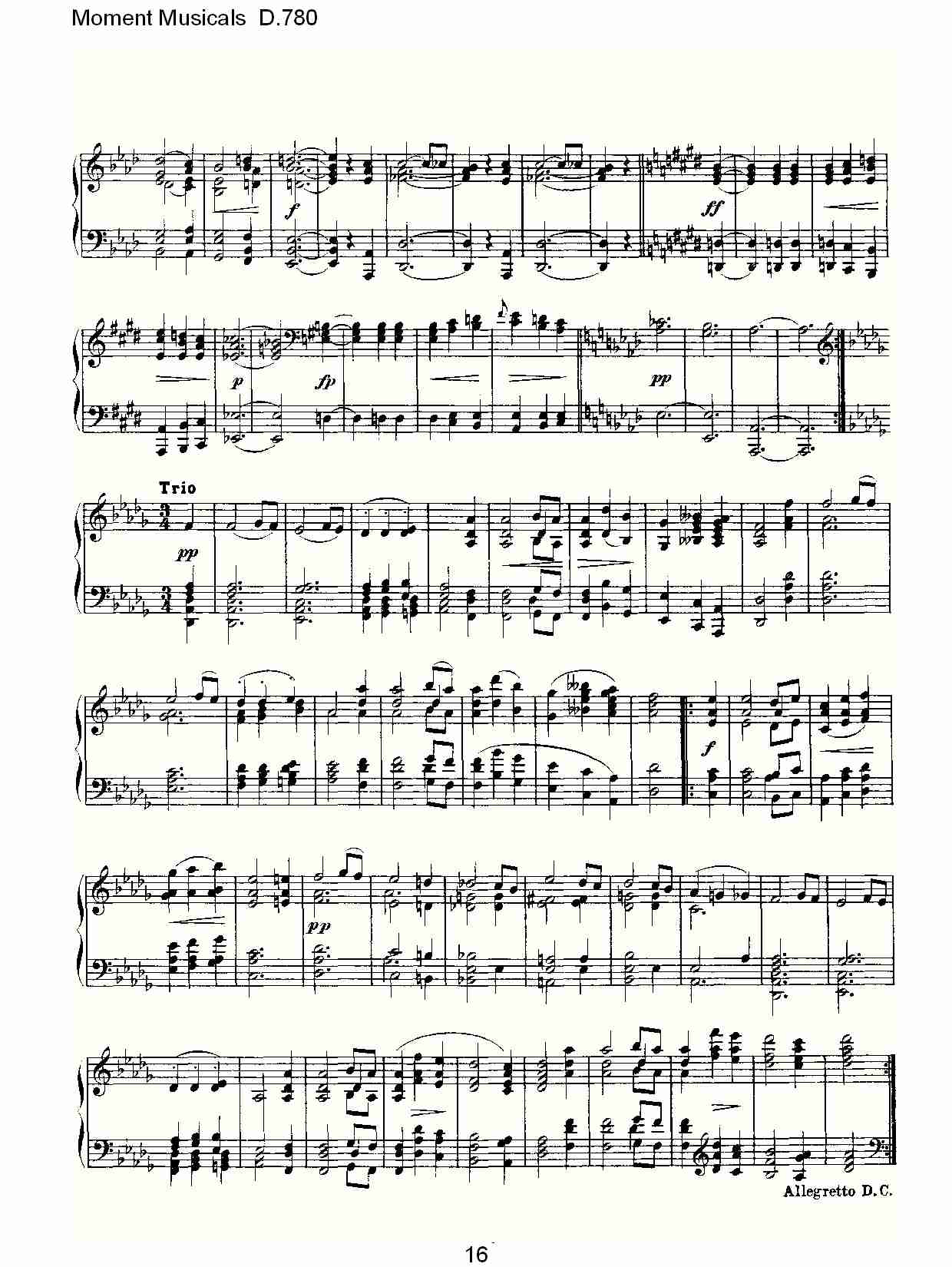Moment Musicals D.780（四）总谱（图1）