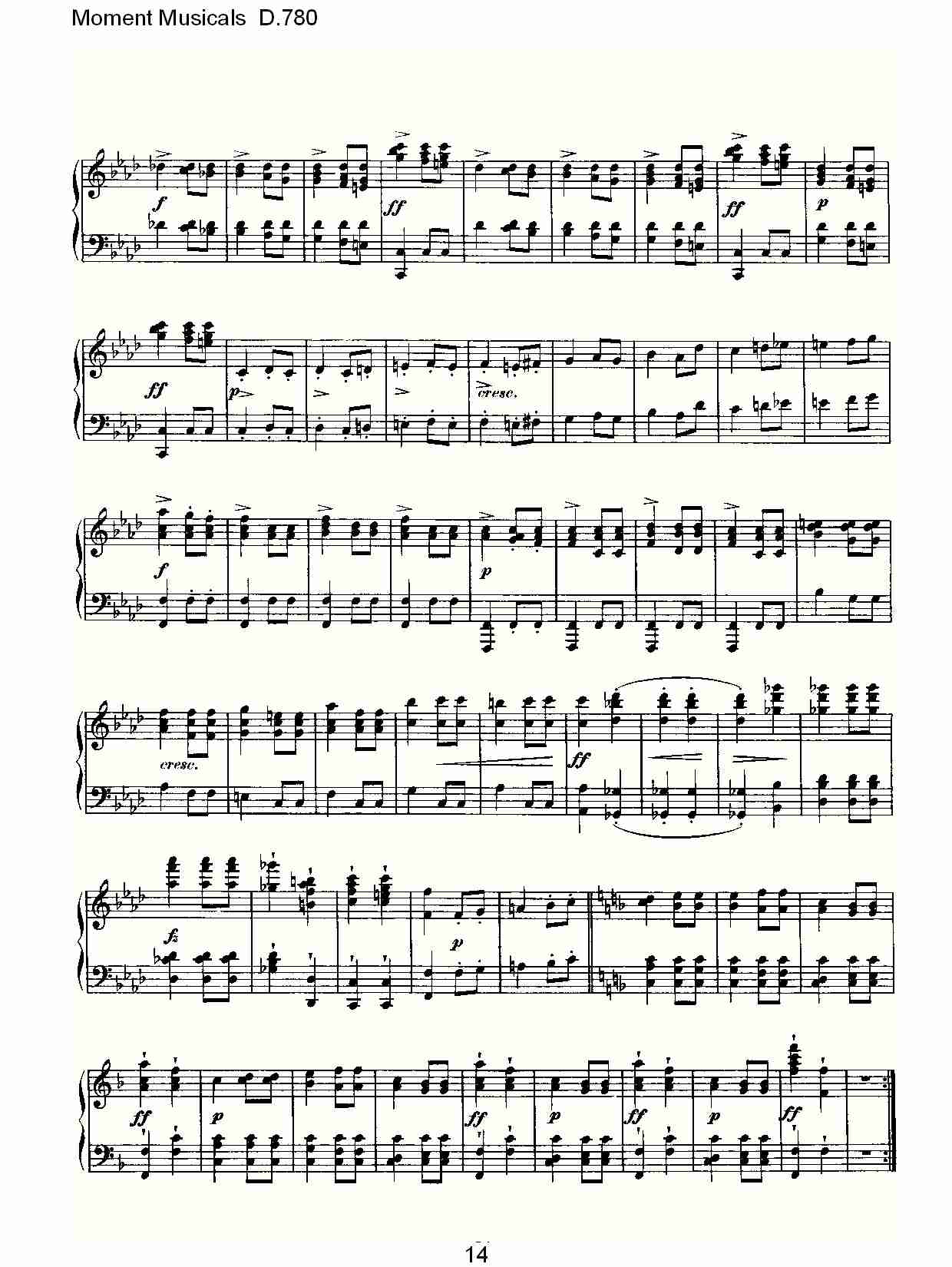 Moment Musicals D.780（三）总谱（图4）