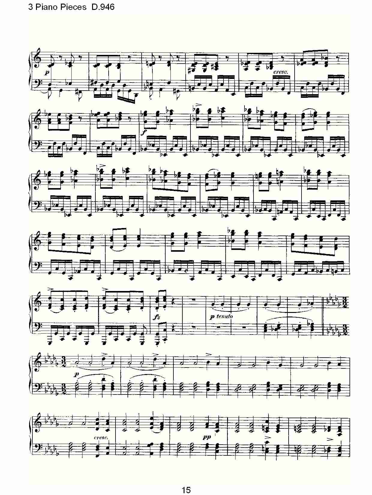 3 Piano Pieces D.946   钢琴三联奏D.946（三）总谱（图5）