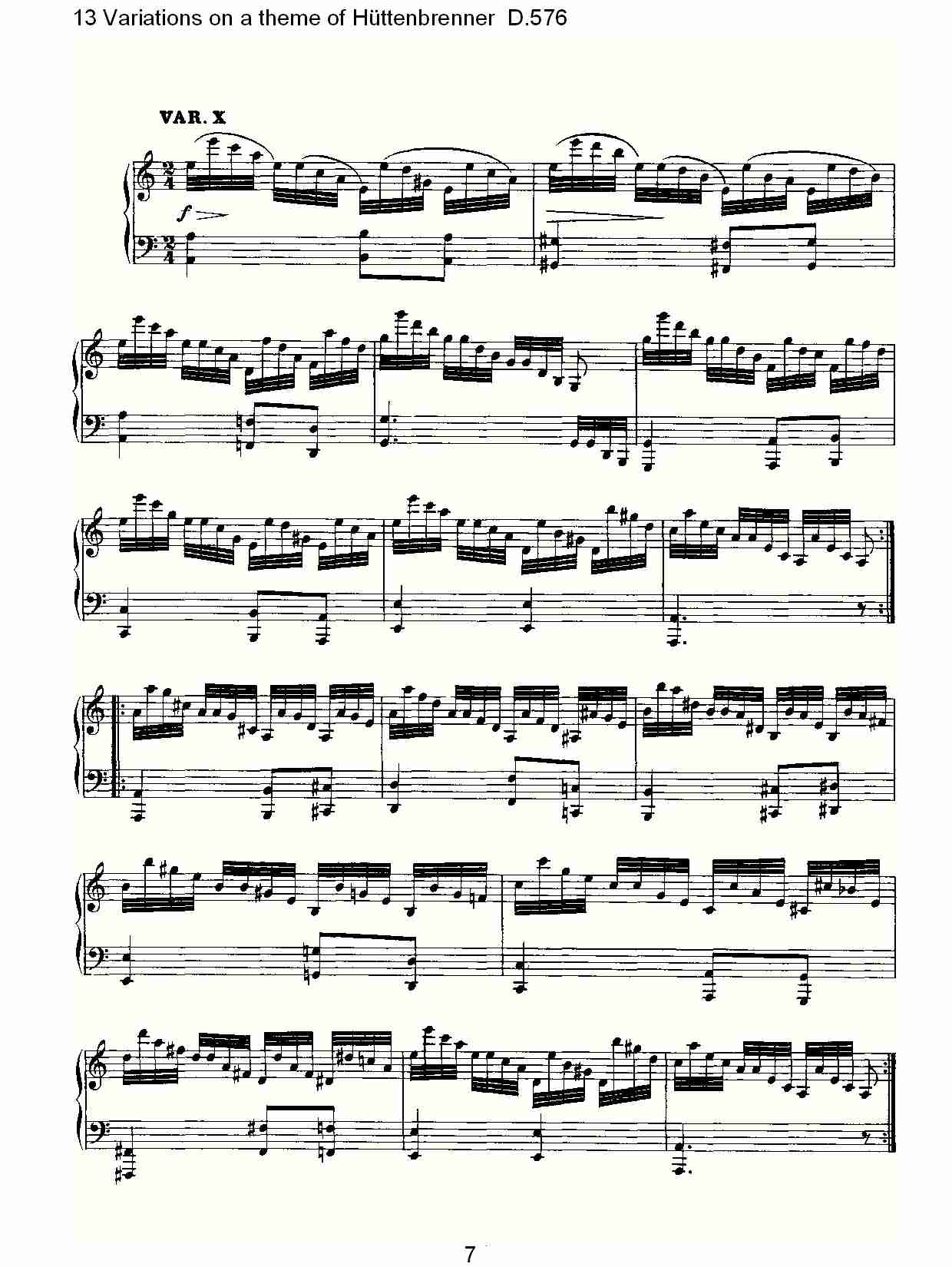 Hüttenbrenner主题13变奏曲D.576（二）总谱（图2）