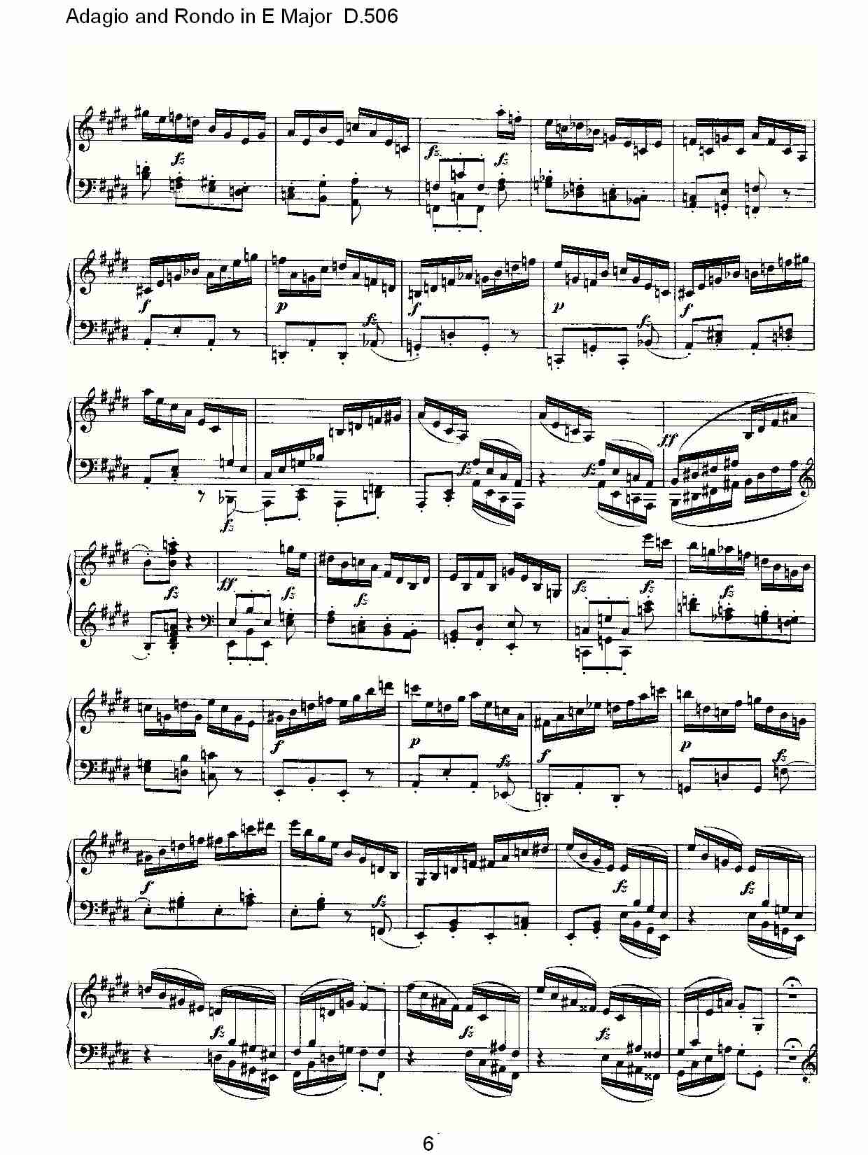 E大调柔板回旋曲D.506（二）总谱（图1）