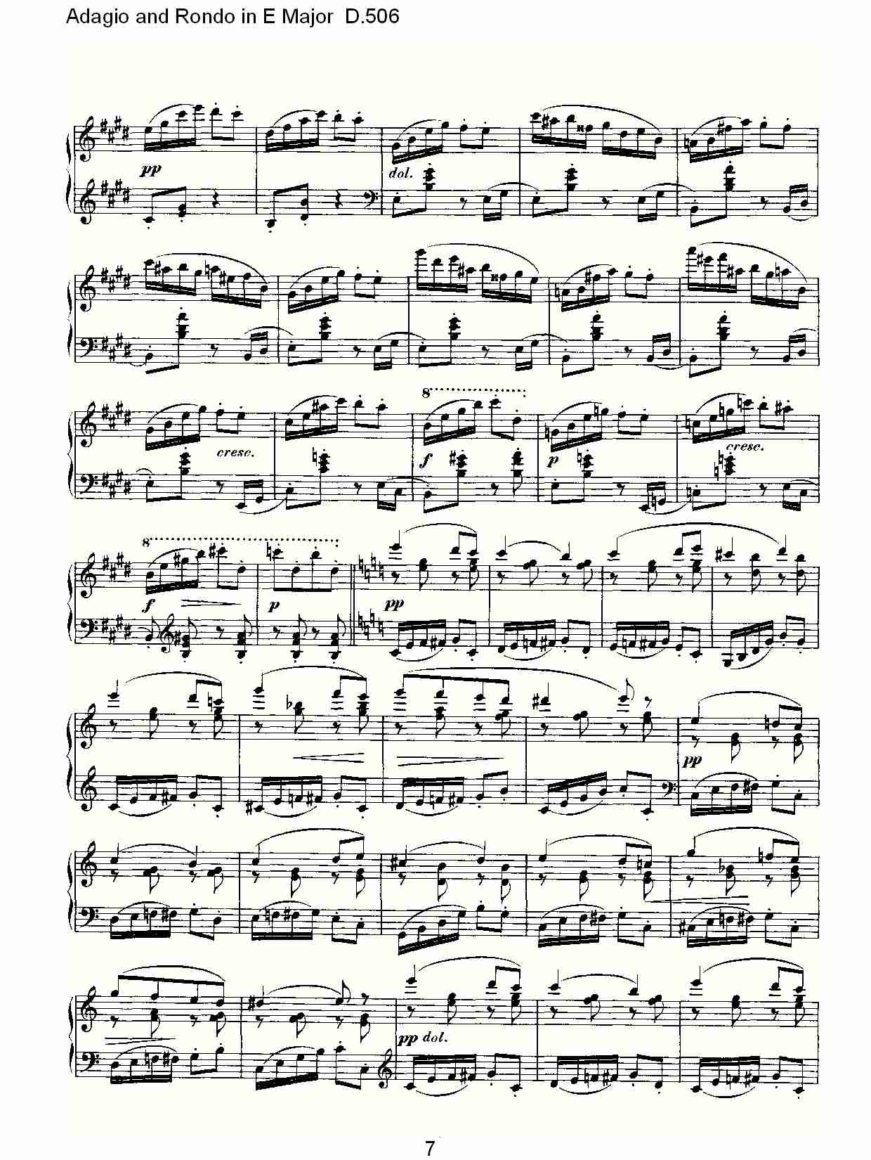 E大调柔板回旋曲D.506（二）总谱（图2）