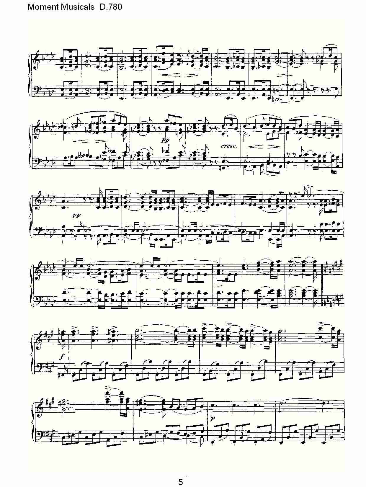 Moment Musicals D.780（一）总谱（图5）