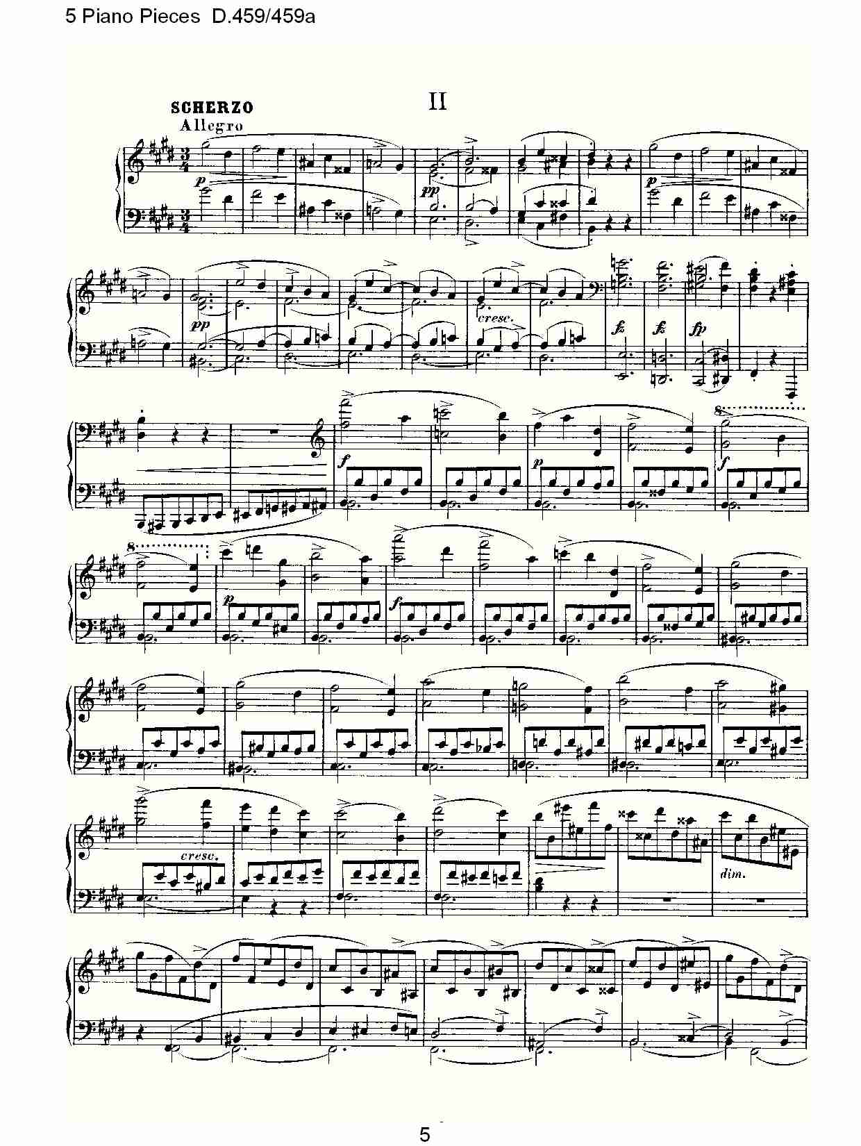 5 Piano Pieces D.459/459a    钢琴五联奏D.459/459a（一）总谱（图6）