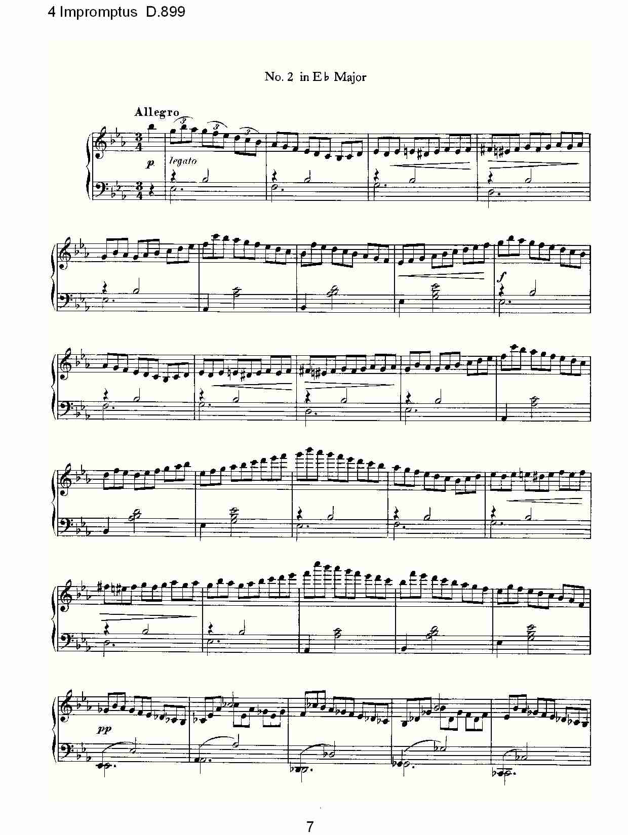 4 Impromptus D.899  4人即兴演奏D.899（二）总谱（图2）