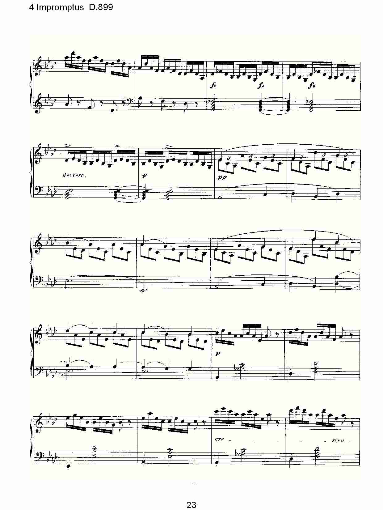 4 Impromptus D.899  4人即兴演奏D.899（五）总谱（图3）