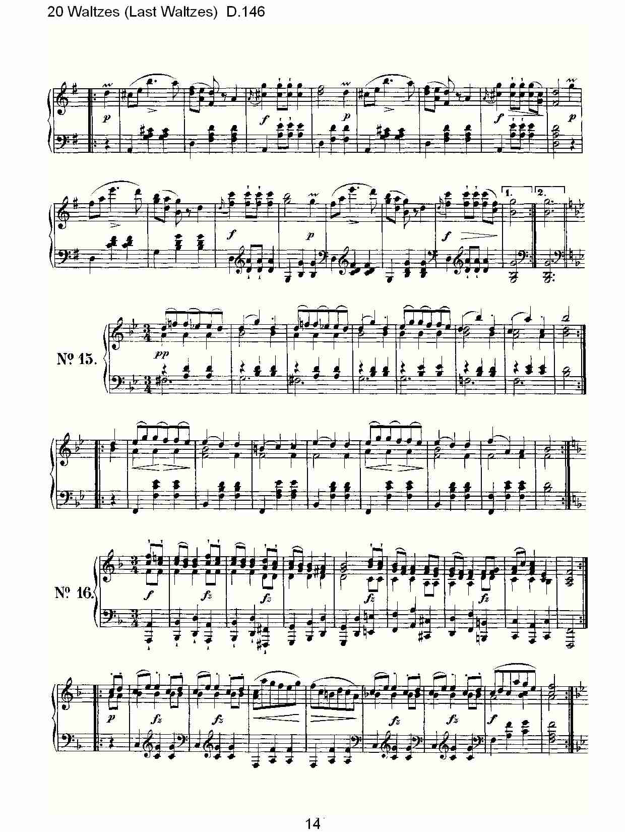 20华尔兹舞曲（终结华尔兹舞曲）D.146（三）总谱（图4）
