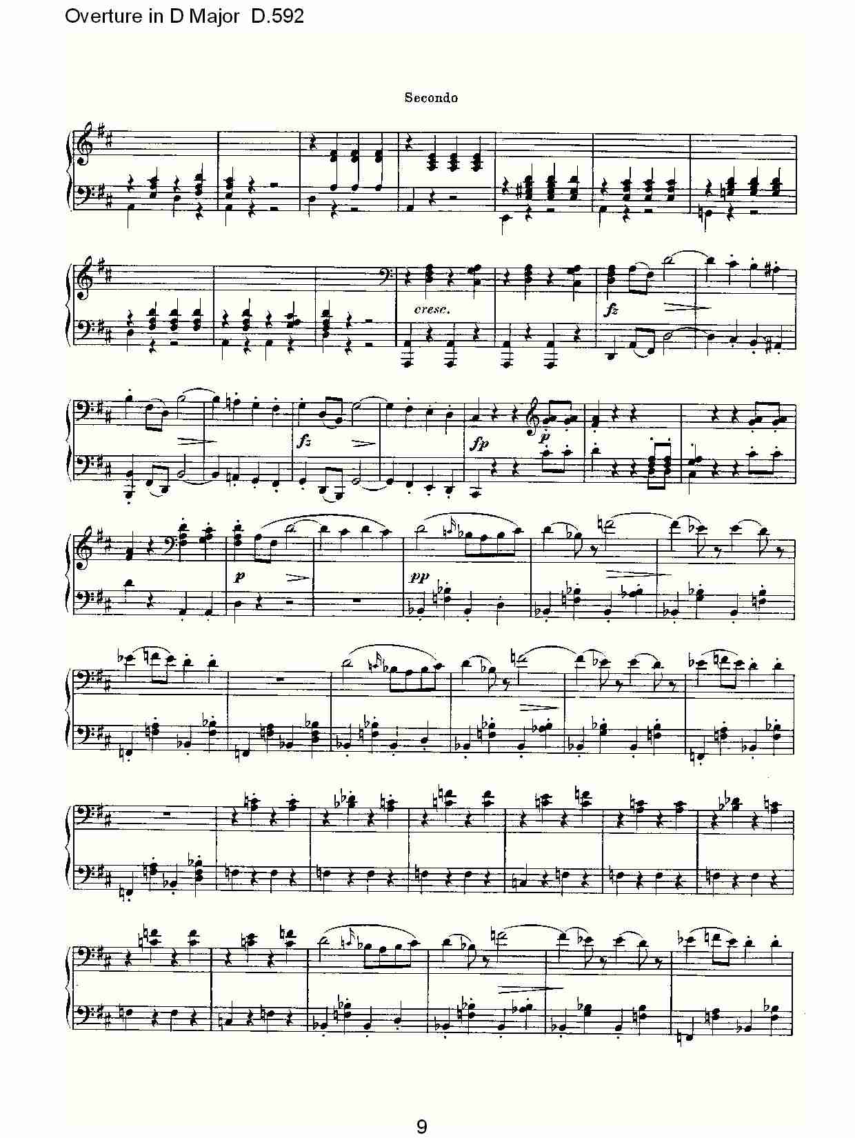 Overture in D Major D.592   Ｄ大调序曲 D.592（二）总谱（图4）