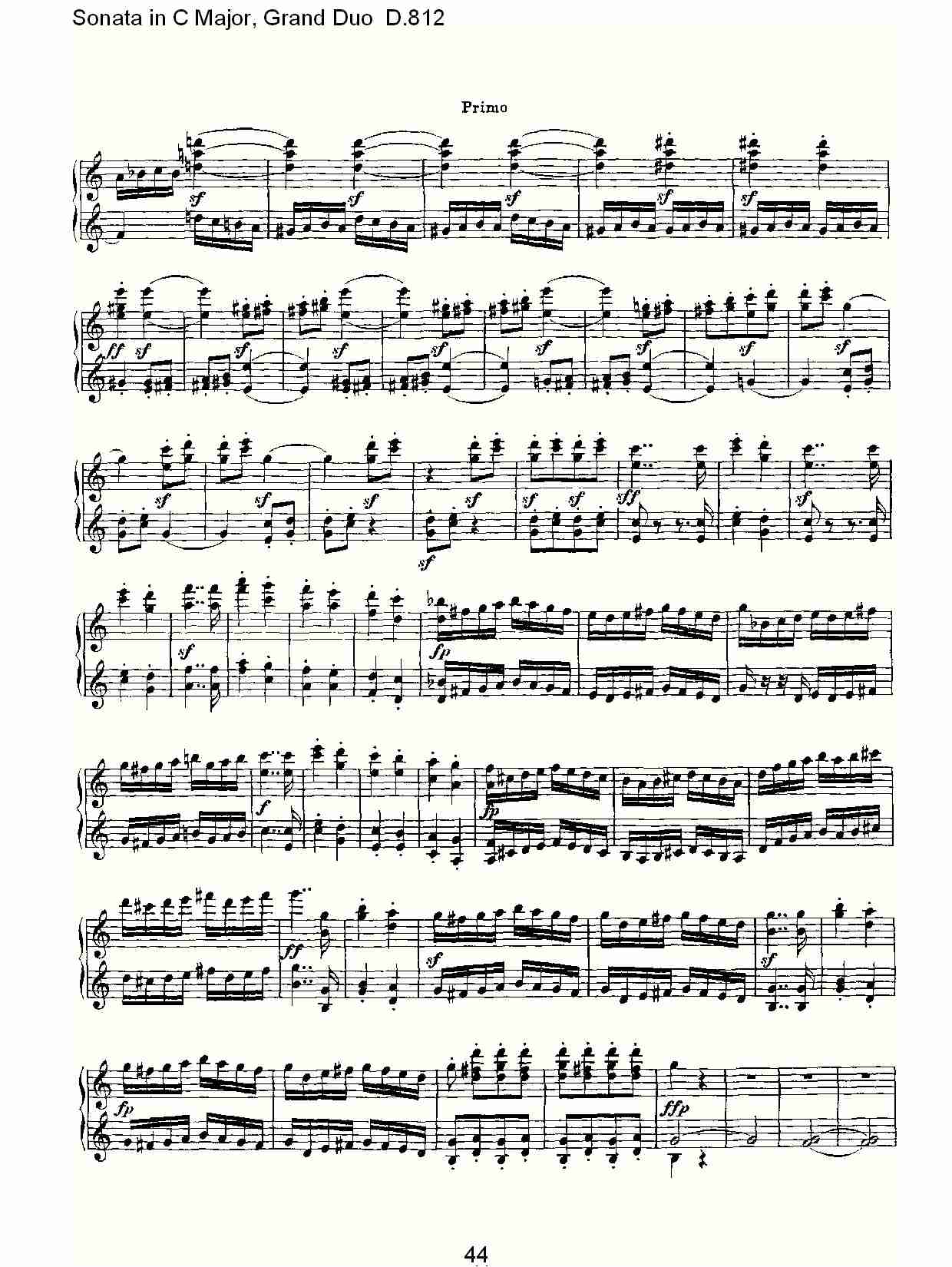 Ｃ大调奏鸣曲，盛大的二重奏D.812（九）总谱（图4）