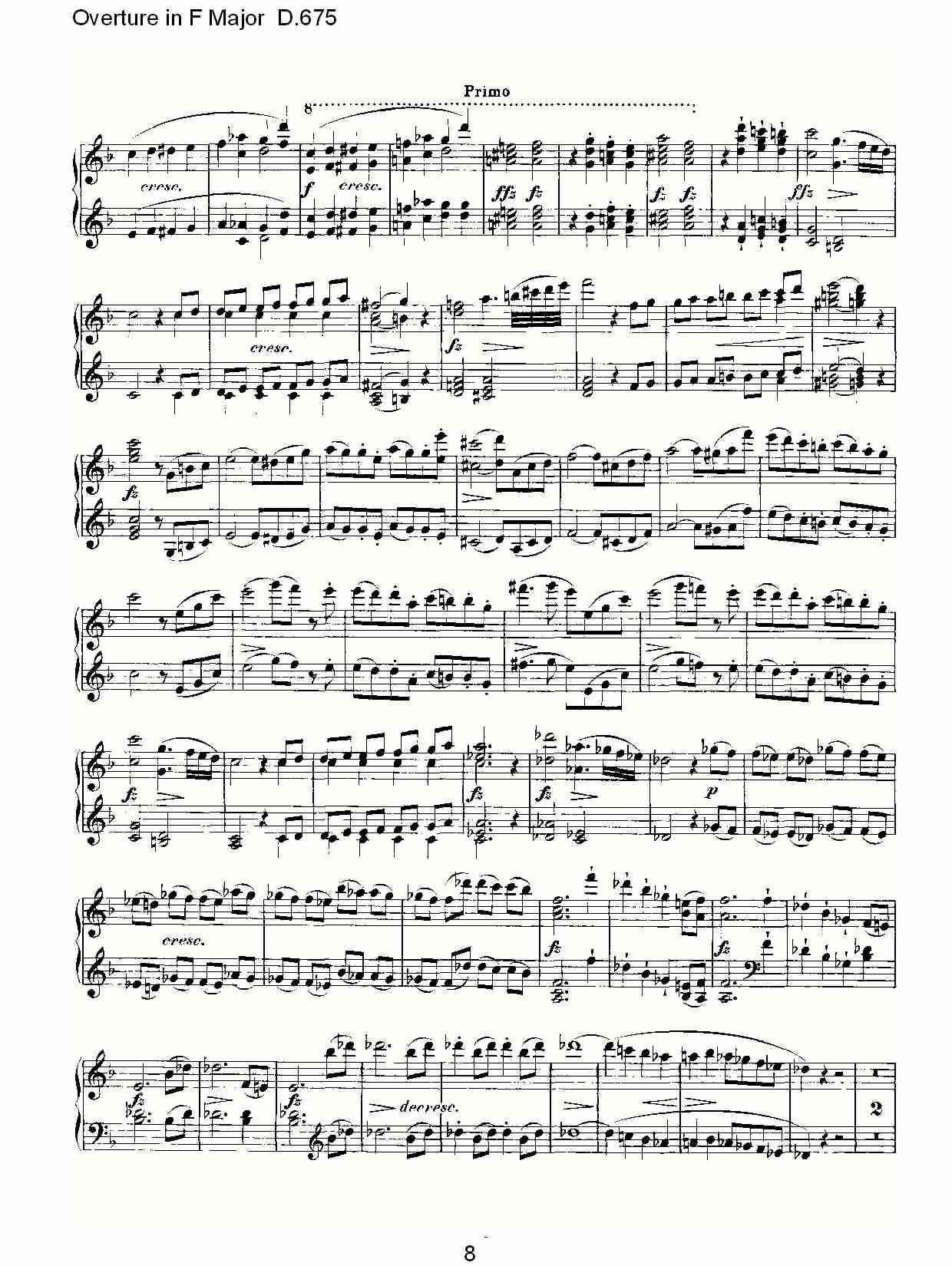 Overture in F Major D.675   Ｆ大调序曲 D.675（二）总谱（图3）