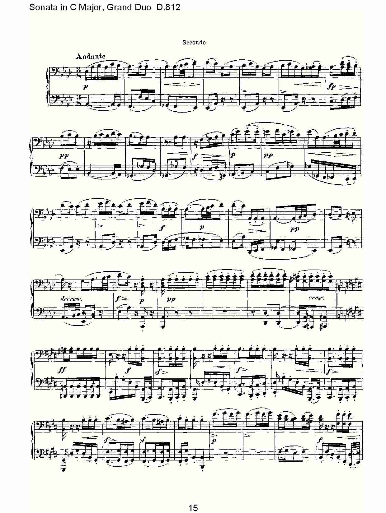 Ｃ大调奏鸣曲，盛大的二重奏D.812（三）总谱（图5）