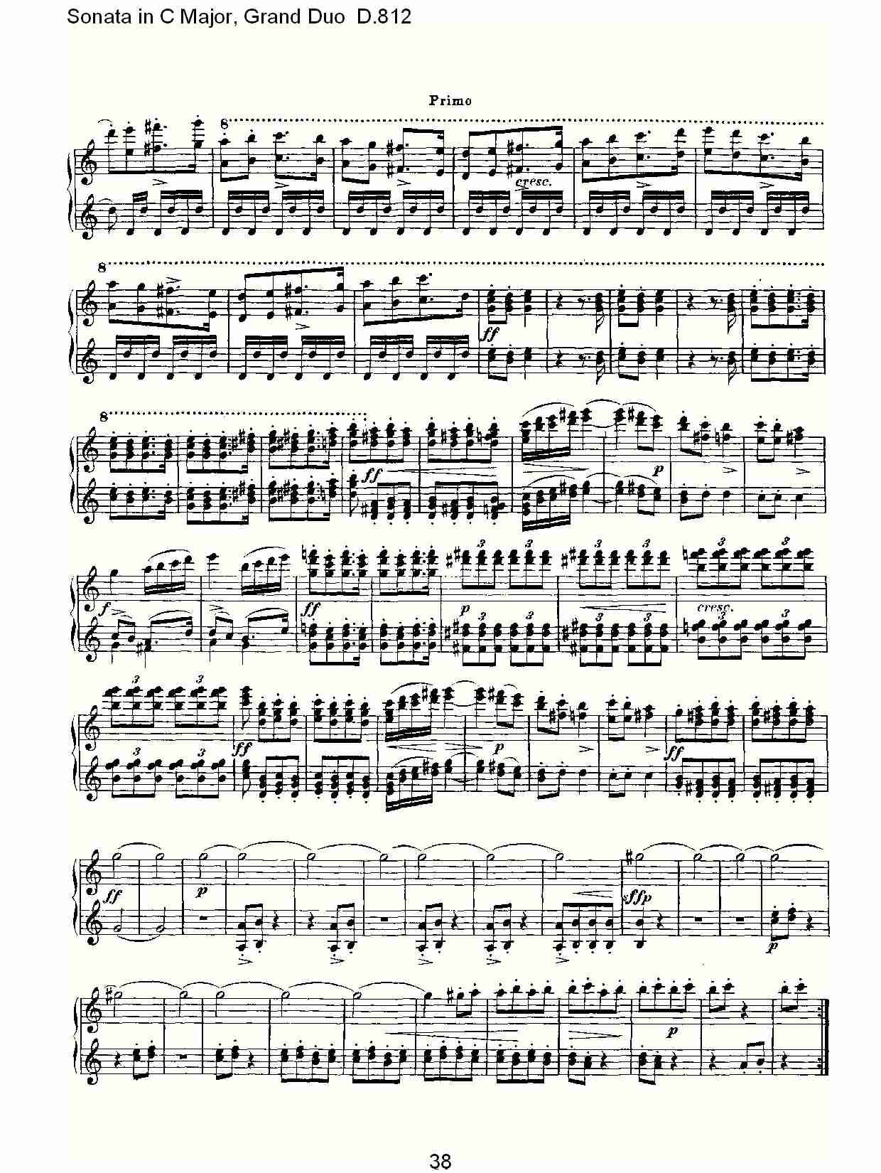 Ｃ大调奏鸣曲，盛大的二重奏D.812（八）总谱（图3）