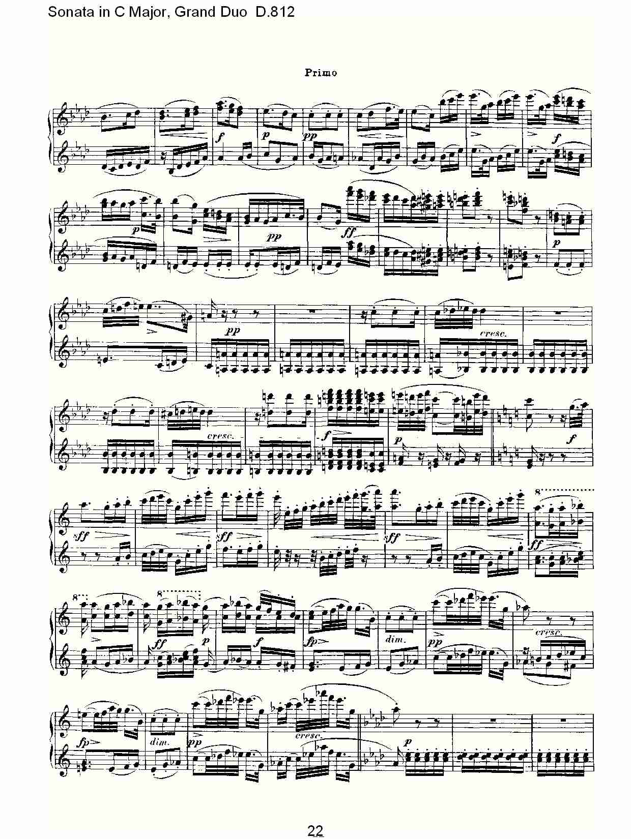 Ｃ大调奏鸣曲，盛大的二重奏D.812（五）总谱（图2）