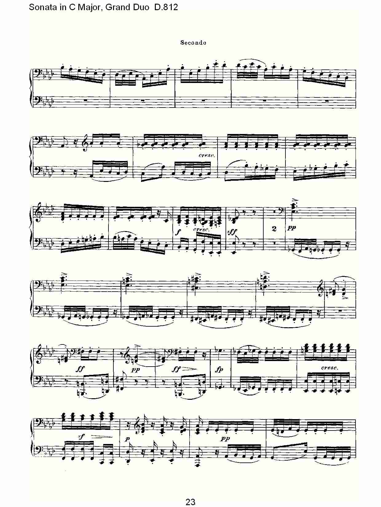 Ｃ大调奏鸣曲，盛大的二重奏D.812（五）总谱（图3）
