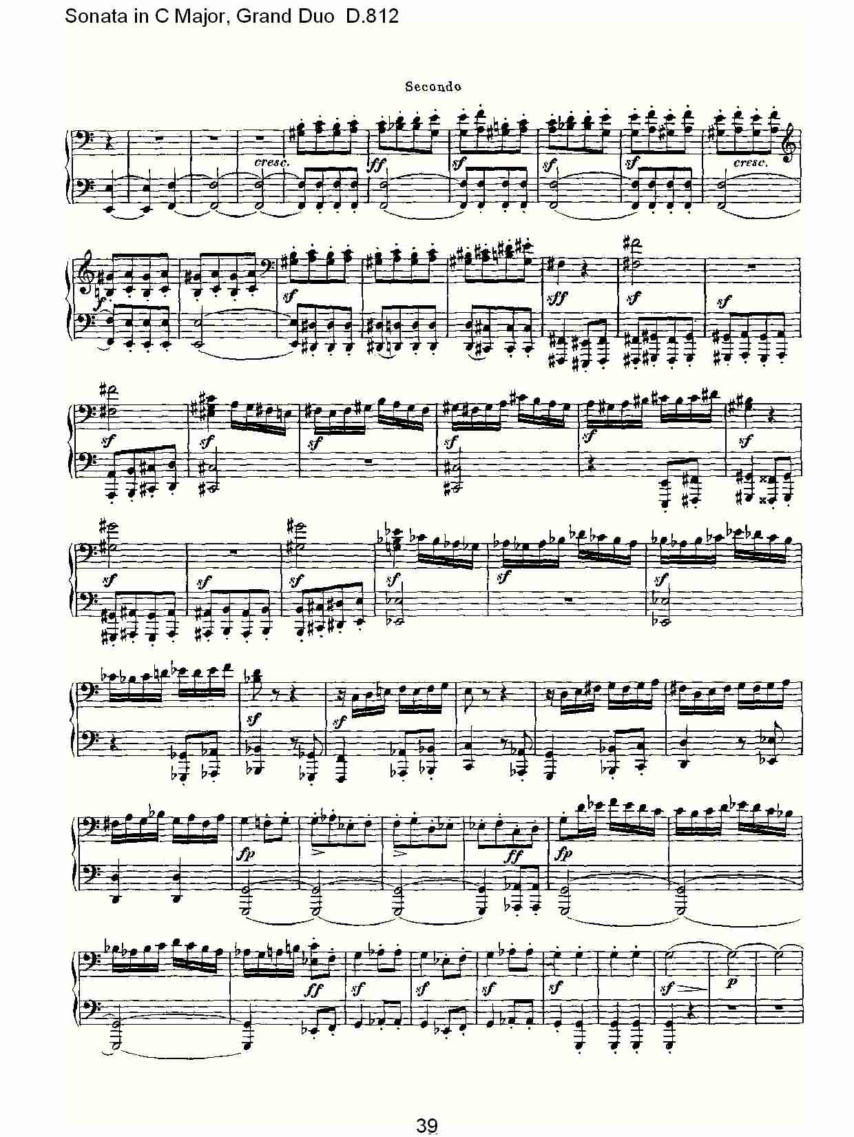 Ｃ大调奏鸣曲，盛大的二重奏D.812（八）总谱（图4）