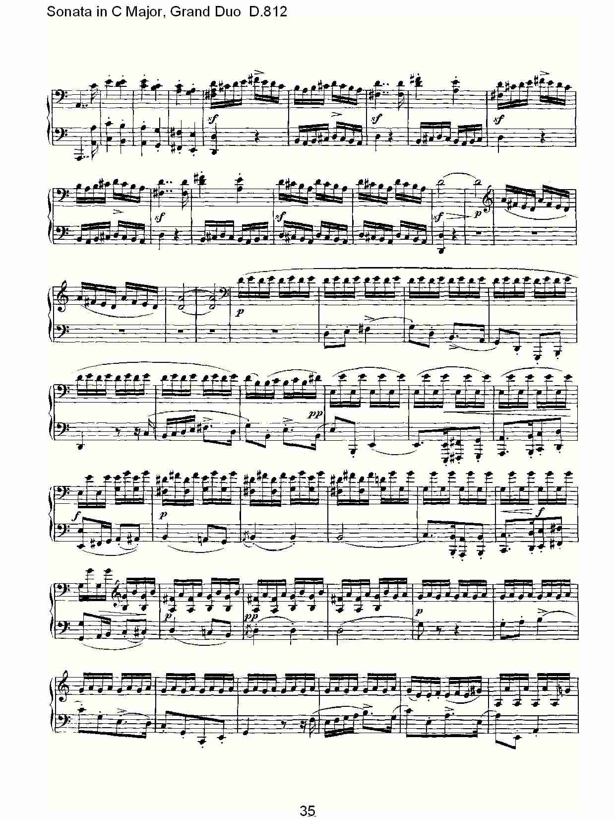 Ｃ大调奏鸣曲，盛大的二重奏D.812（七）总谱（图5）