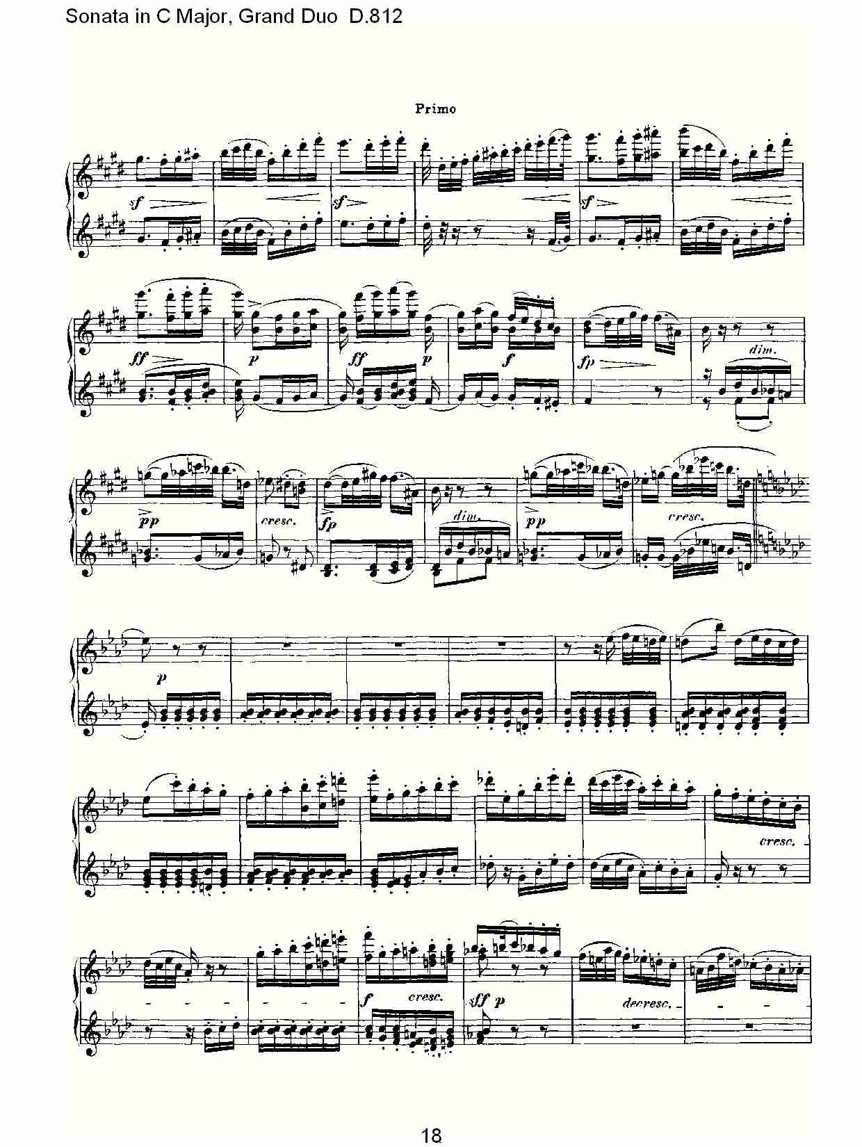 Ｃ大调奏鸣曲，盛大的二重奏D.812（四）总谱（图3）