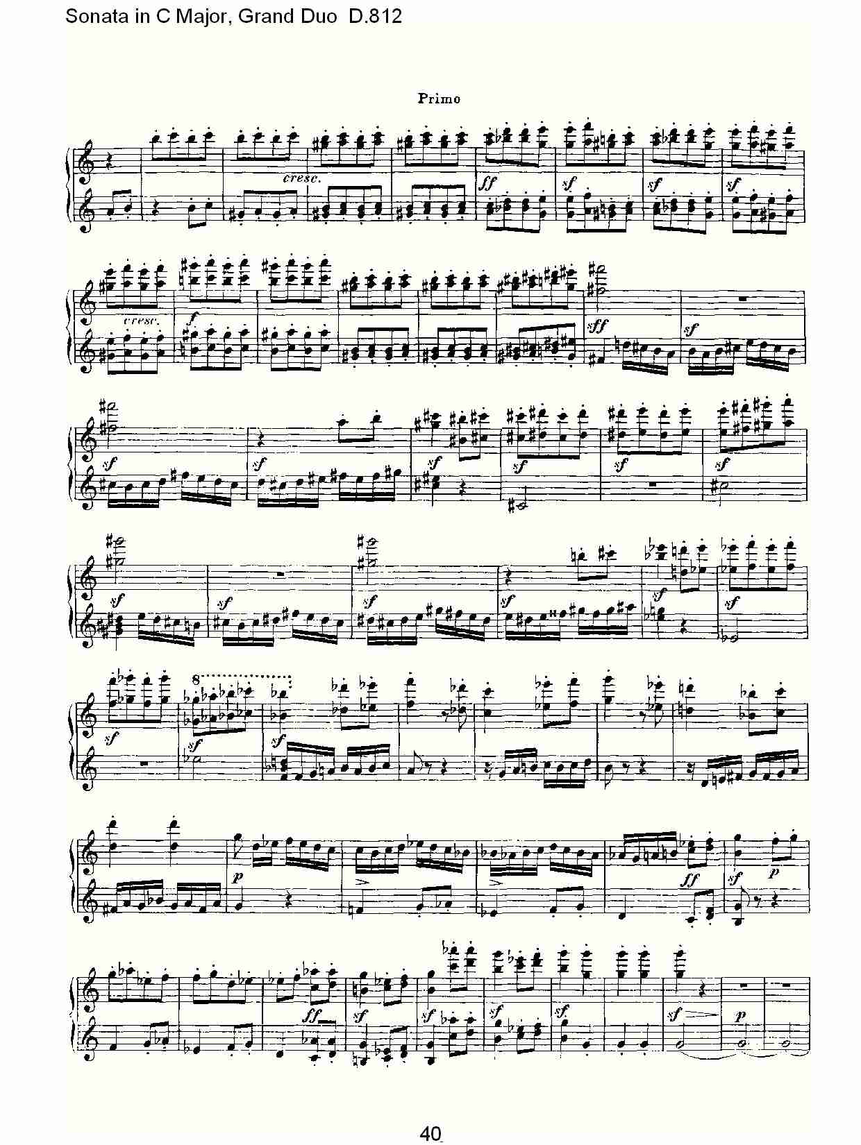 Ｃ大调奏鸣曲，盛大的二重奏D.812（八）总谱（图5）