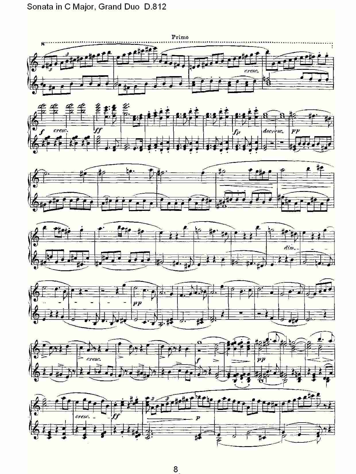 Ｃ大调奏鸣曲，盛大的二重奏D.812（二）总谱（图3）