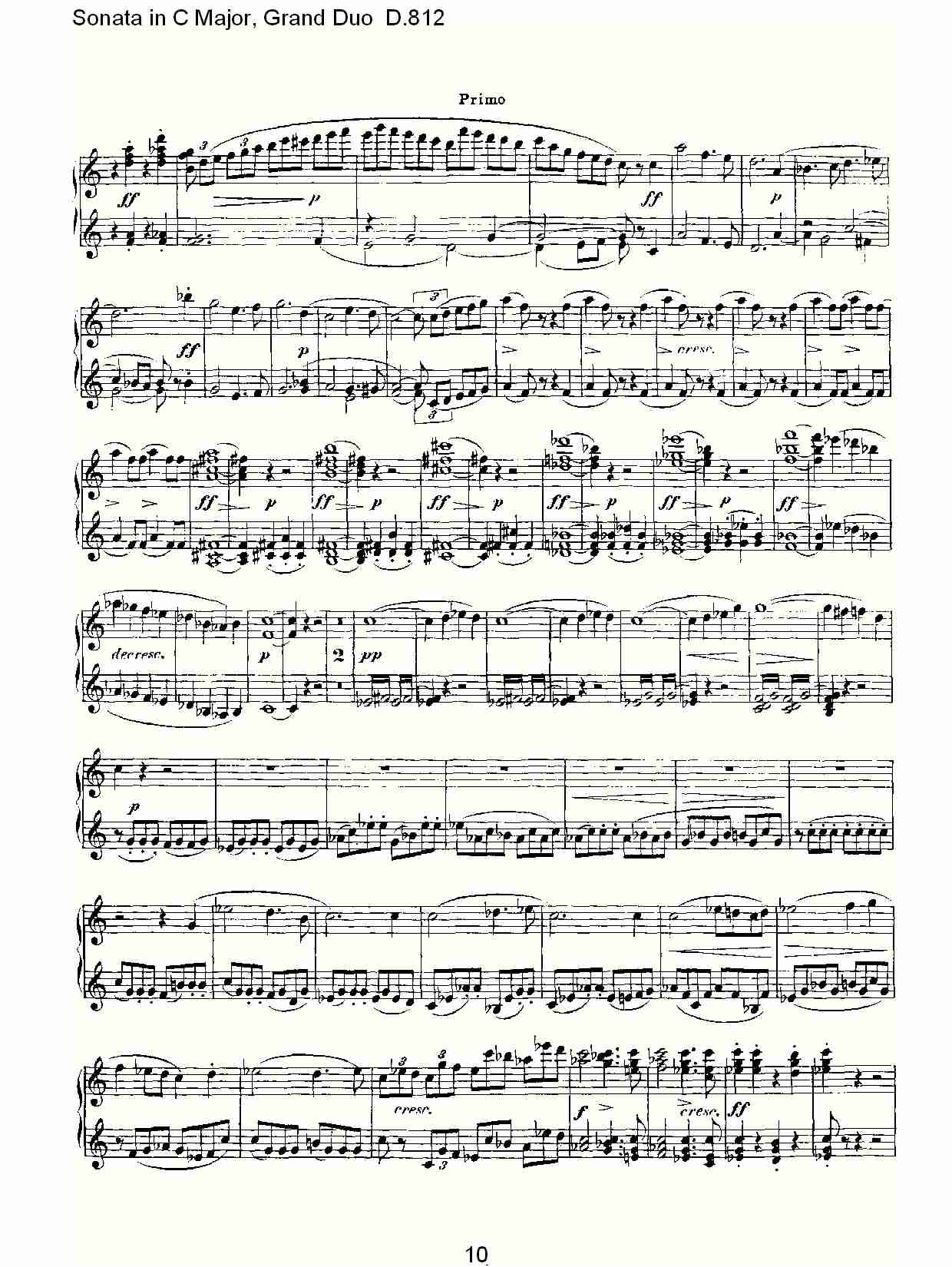 Ｃ大调奏鸣曲，盛大的二重奏D.812（二）总谱（图5）