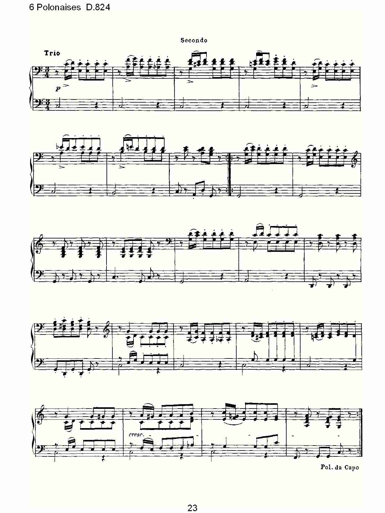 6 Polonaises D.824  6波罗乃兹舞曲D.824（五）总谱（图3）