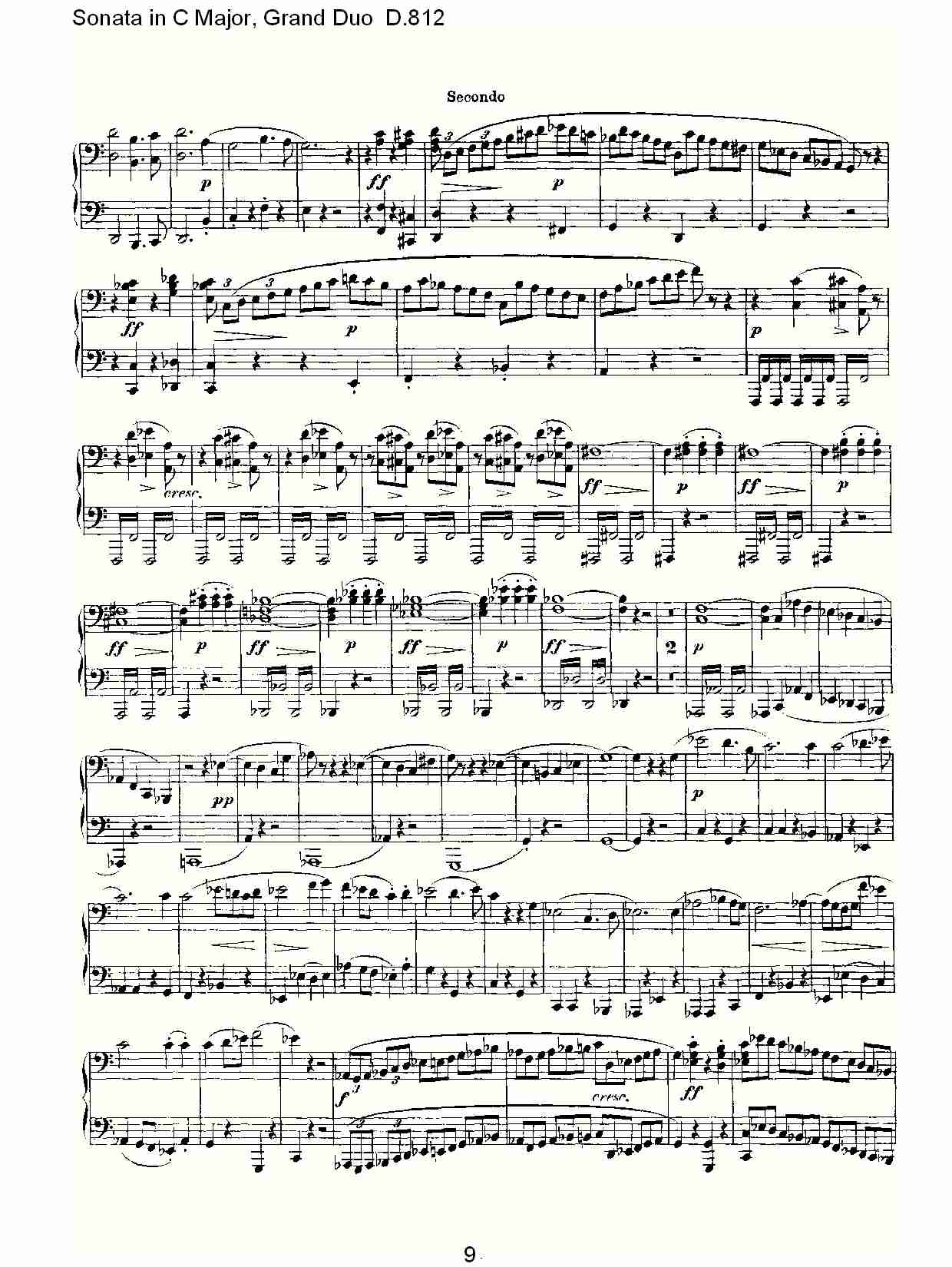 Ｃ大调奏鸣曲，盛大的二重奏D.812（二）总谱（图4）