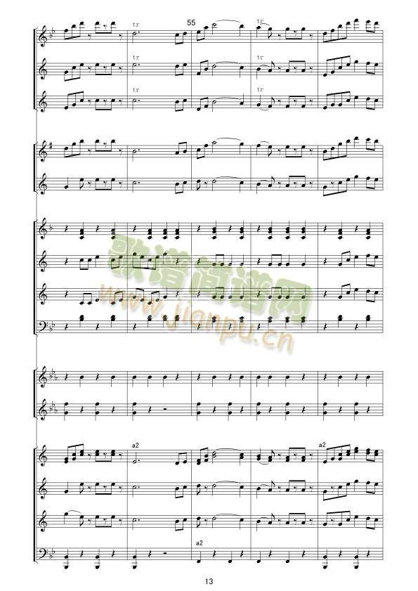 拉德茨基进行曲总谱13总谱（图1）