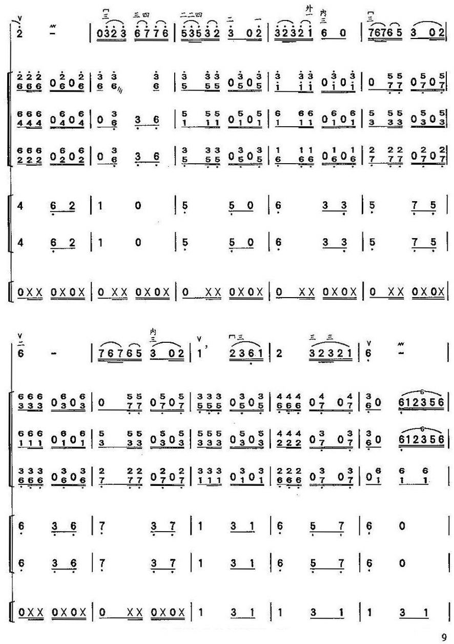 格桑拉舞韵（总谱）9总谱（图1）