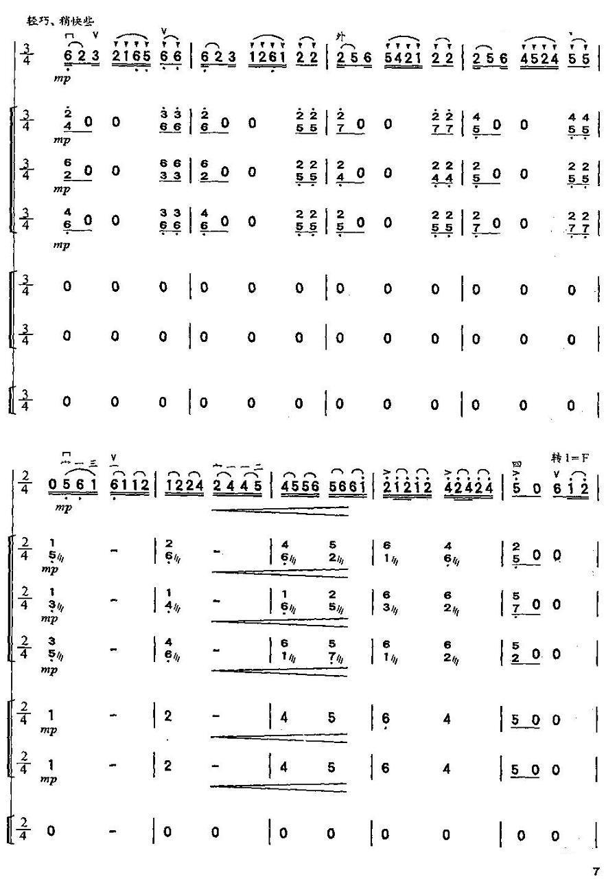 格桑拉舞韵（总谱）7总谱（图1）