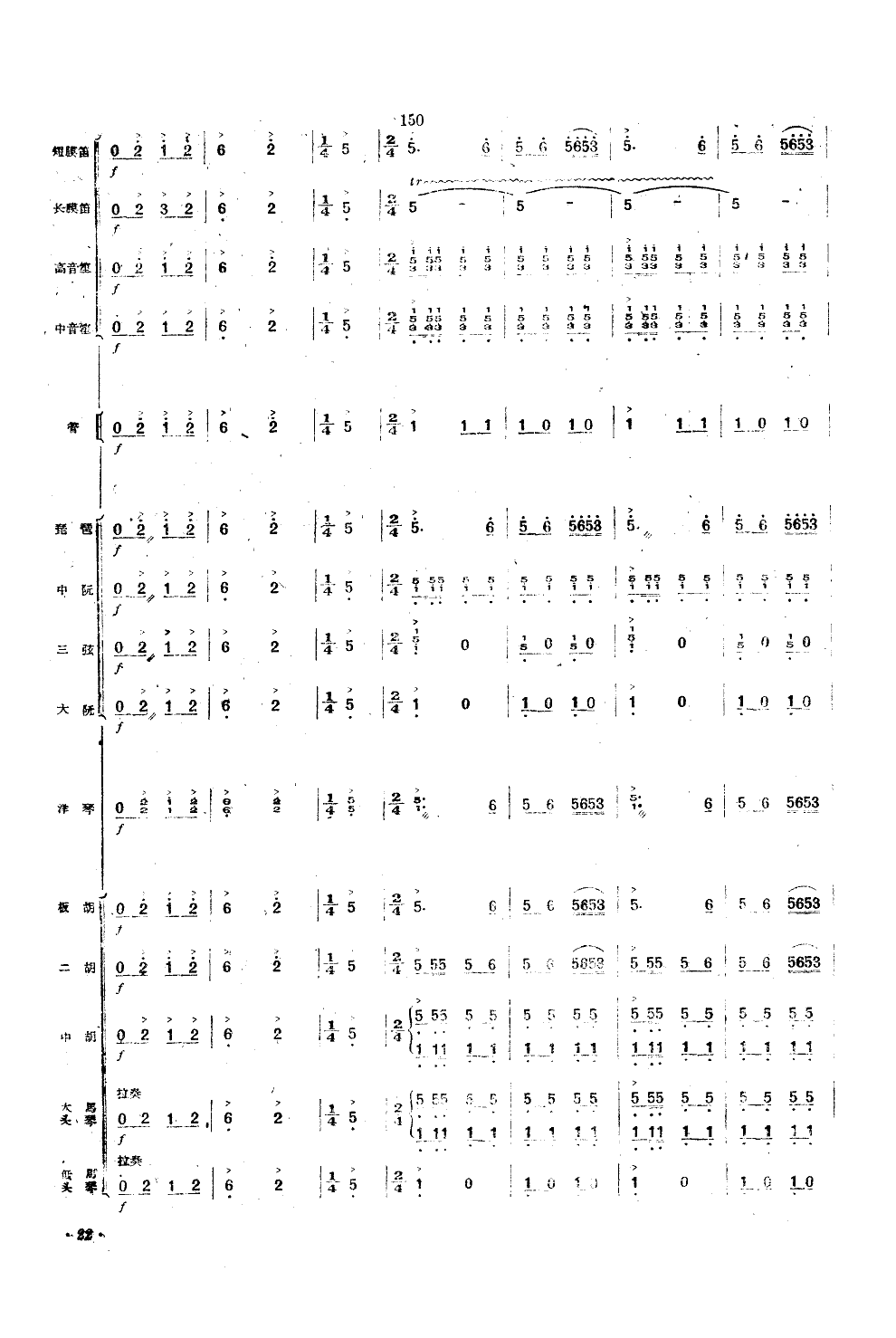 翻身的日子(民族管弦乐总谱)总谱（图21）